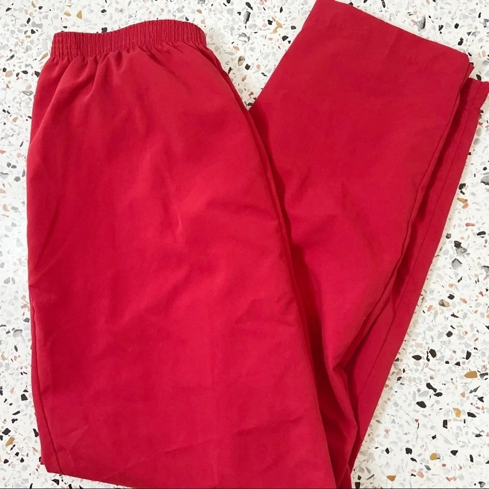 Vintage TEDDI Joggers Streetwear Gorpcore Pants Pull On Red Athletic 80’s XL - Picture 2 of 11